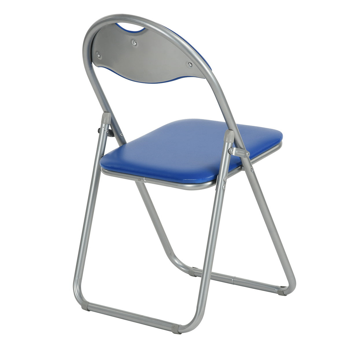 PVC Upholstered Folding Chairs Peacock