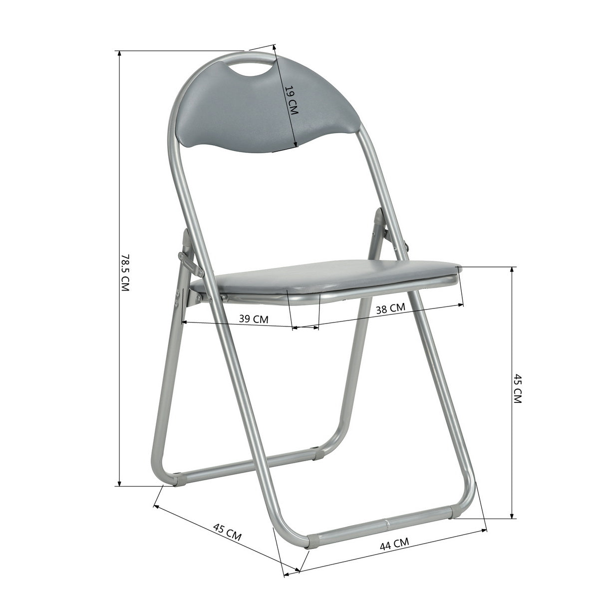 PVC Upholstered Folding Chairs Peacock