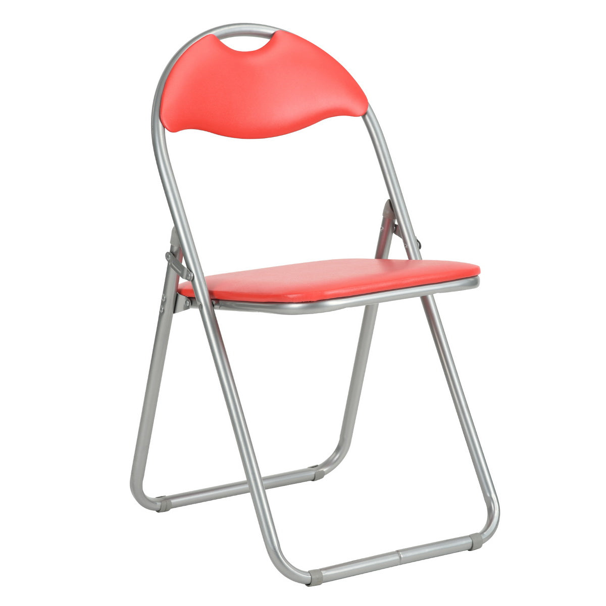 PVC Upholstered Folding Chairs Peacock