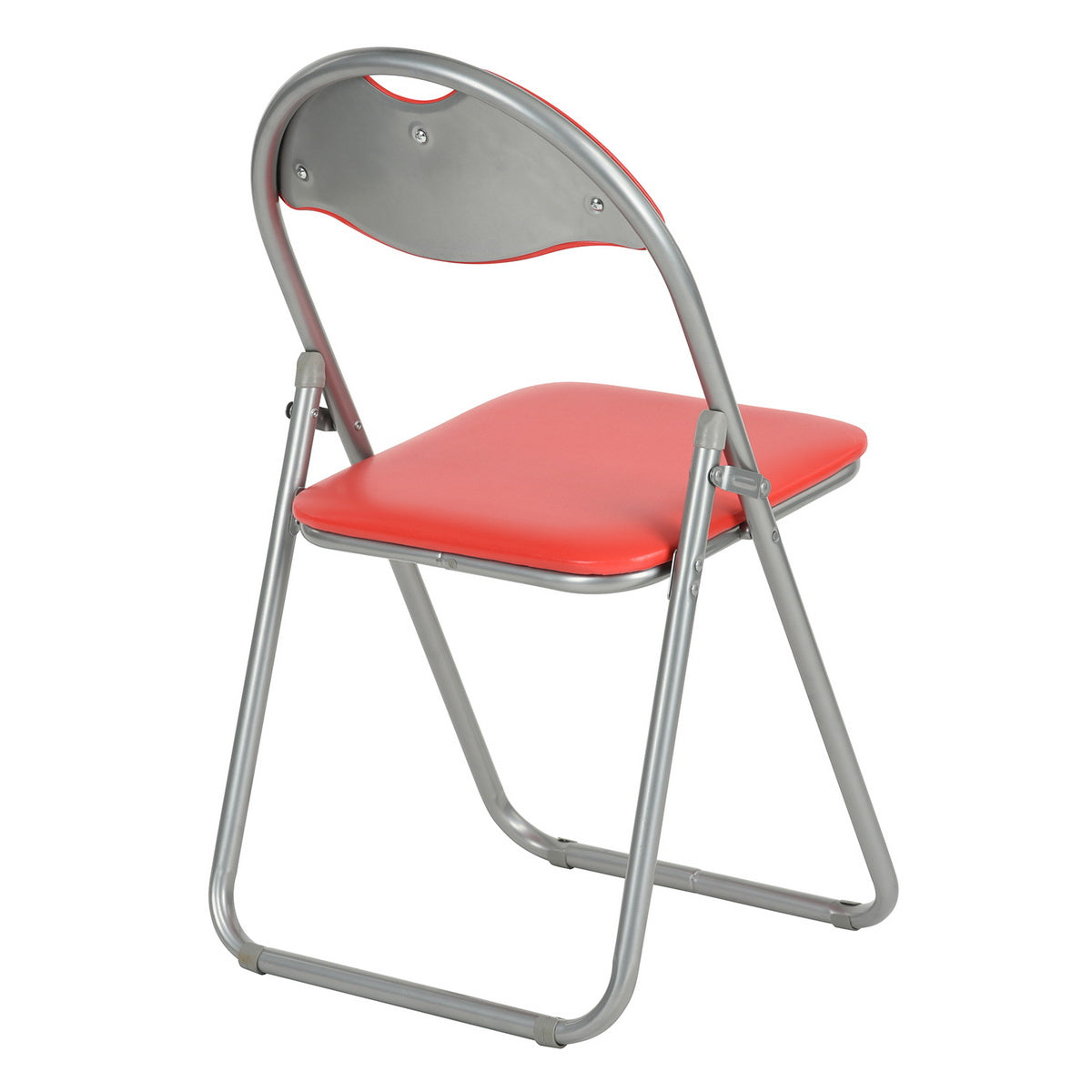 PVC Upholstered Folding Chairs Peacock