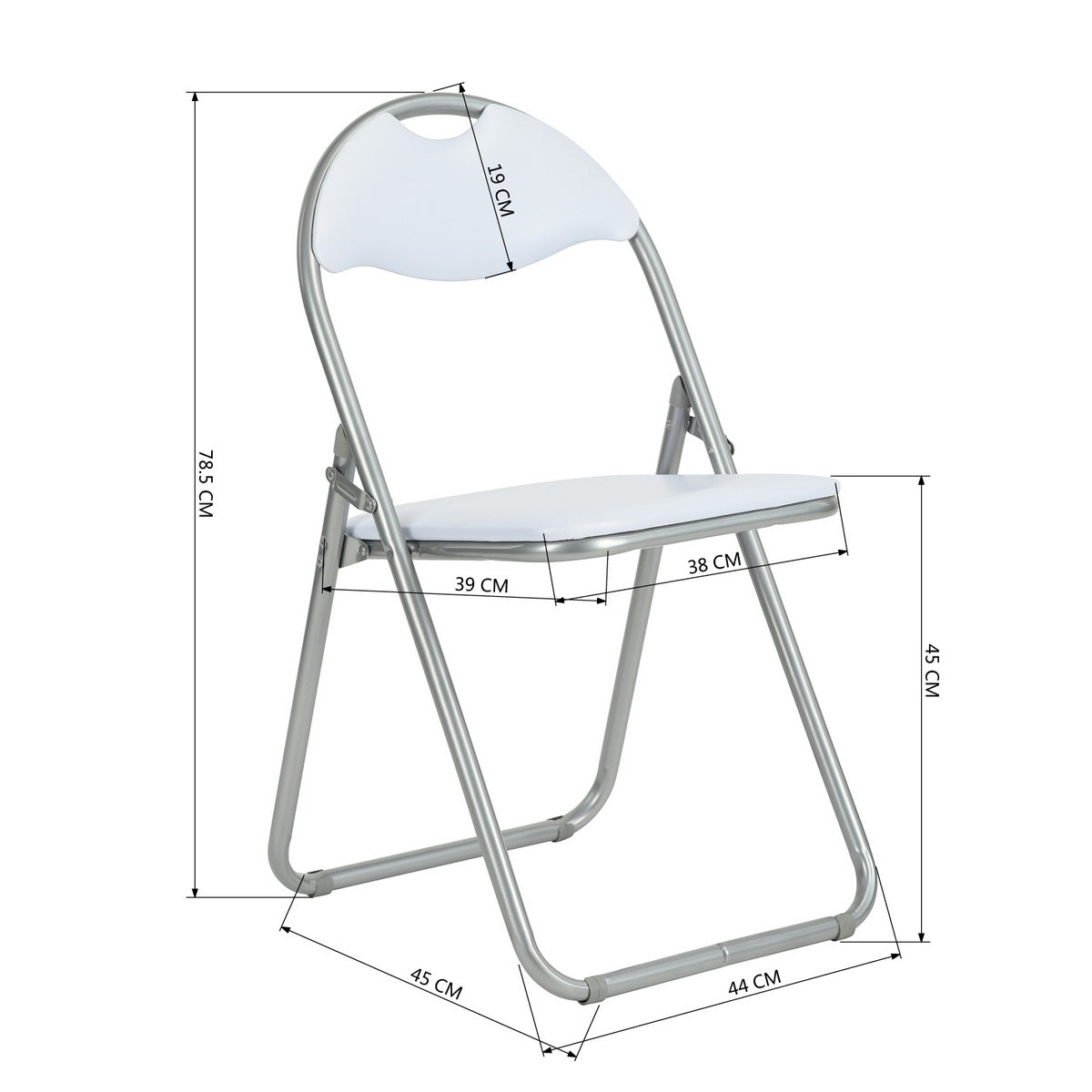 PVC Upholstered Folding Chairs Peacock