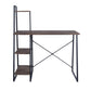 Computer Desk with Storage Shelves Study Writing Table Pouchu