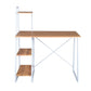 Computer Desk with Storage Shelves Study Writing Table Pouchu