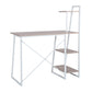 Computer Desk with Storage Shelves Study Writing Table Pouchu