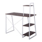 Computer Desk with Storage Shelves Study Writing Table Pouchu