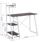 Computer Desk with Storage Shelves Study Writing Table Pouchu