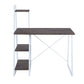 Computer Desk with Storage Shelves Study Writing Table Pouchu