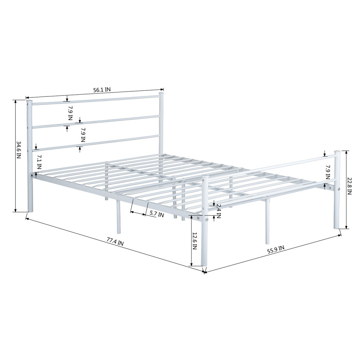 Double Bed Metal Bed Frame Primo-Do