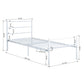Single Bed Metal Bed Frame Primo-Si