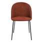 Dining Chairs Fabric Upholstered Metal Legs Puzzle