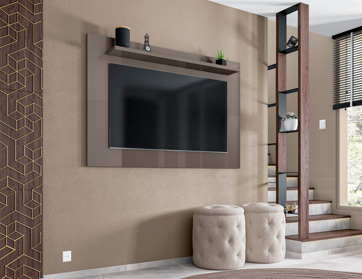 Panel Esmeralda 1,58M (Two Assemble Options) Pearl Grey