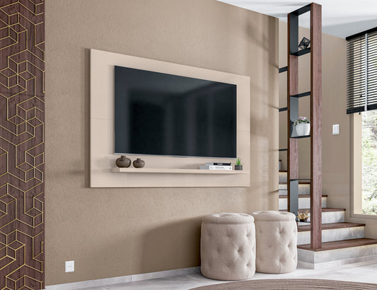 Panel Safira 1,35M (Two Assemble Options) TV Stand Wall-Mounted Entertainment Center Off White