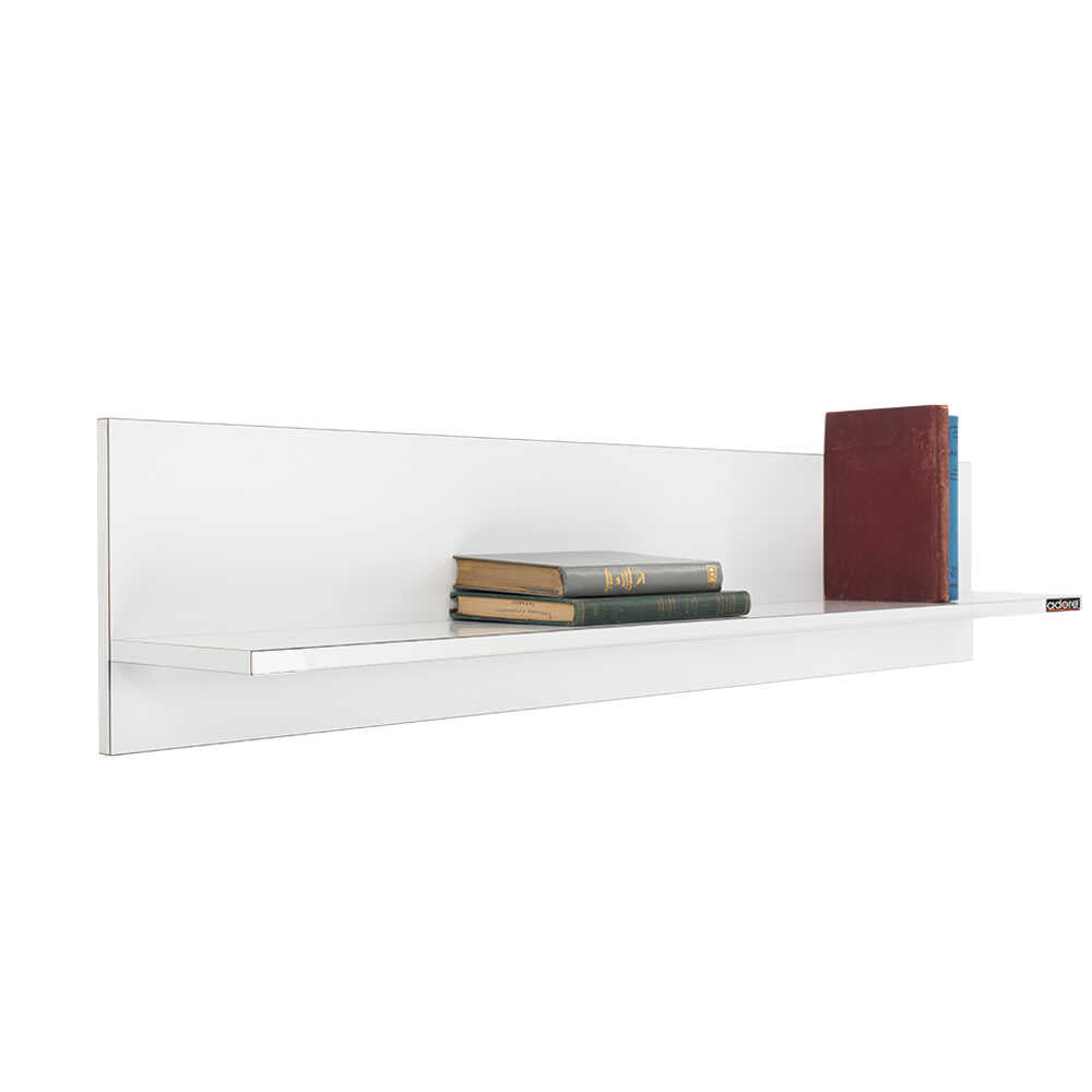 Flat Wall Shelf High Gloss White RAF