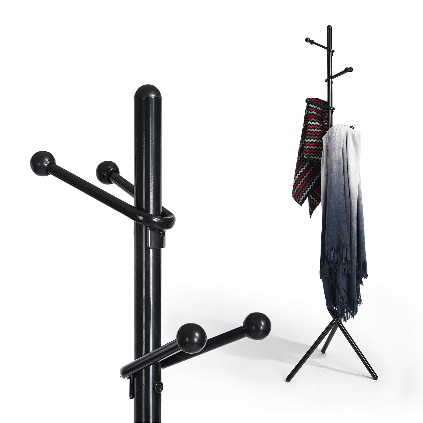 Coat Rack Freestanding Clothes Hanger Hallway Reed