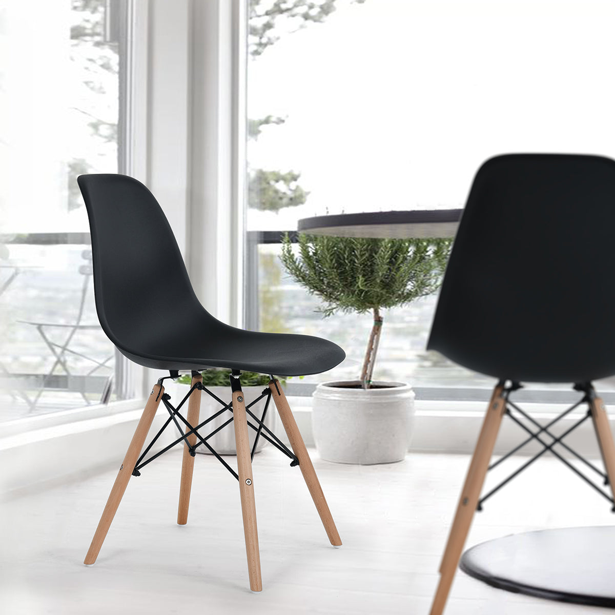Dining Chairs Design Plastic Seat Metal Legs Rico