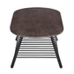 Coffee Table Modern Center Table with Metal Shelf Rixo