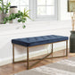 Ottoman Bench Velvet Upholstered Footrest Stool Rizzo
