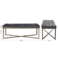 Ottoman Bench Velvet Upholstered Footrest Stool Rizzo