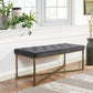 Ottoman Bench Velvet Upholstered Footrest Stool Rizzo