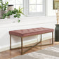 Ottoman Bench Velvet Upholstered Footrest Stool Rizzo