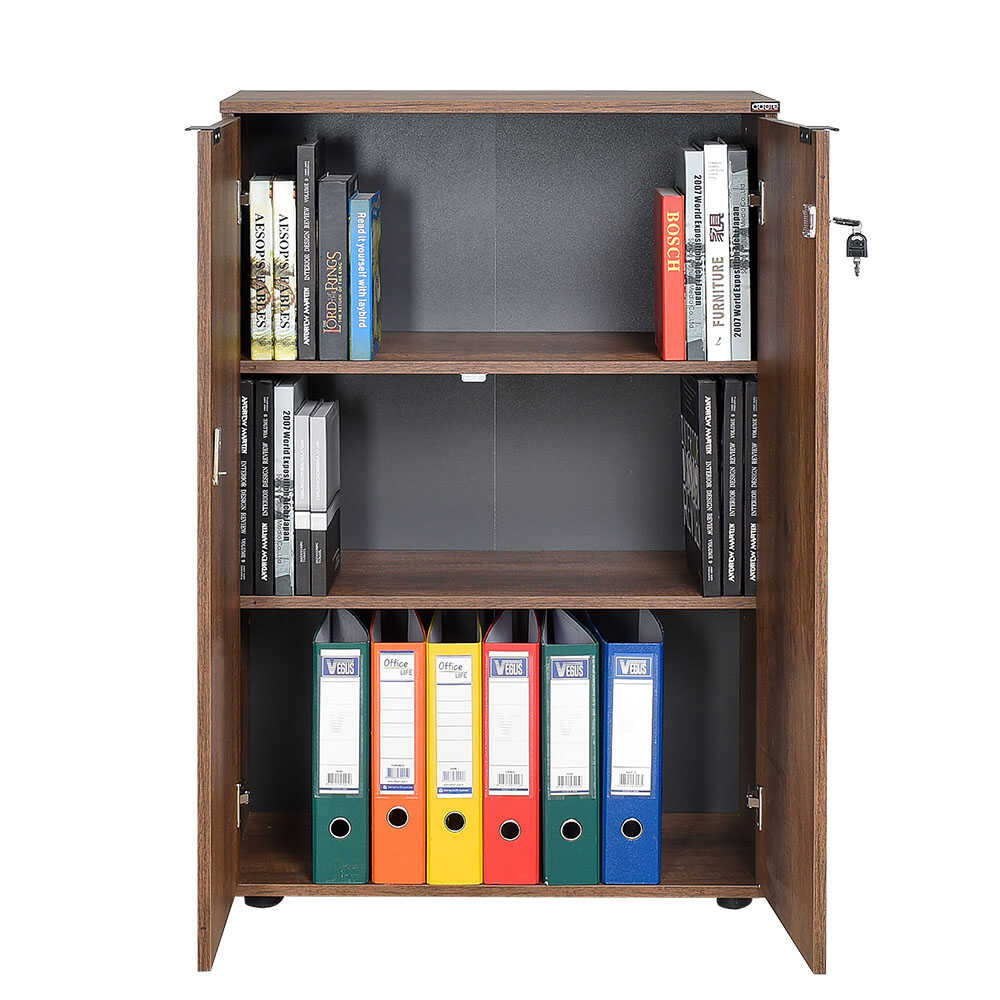 Rio Office Set File Cabinet W/ Two Lockable Drawer Oslo Walnut RKT