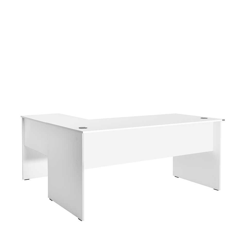 Rio Office Set L Shape Desk Diamond White RMS