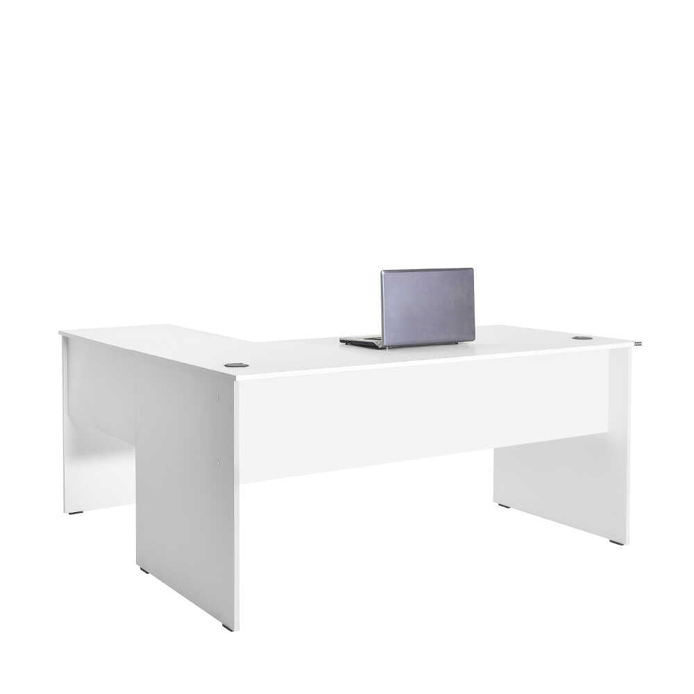Rio Office Set L Shape Desk Diamond White RMS
