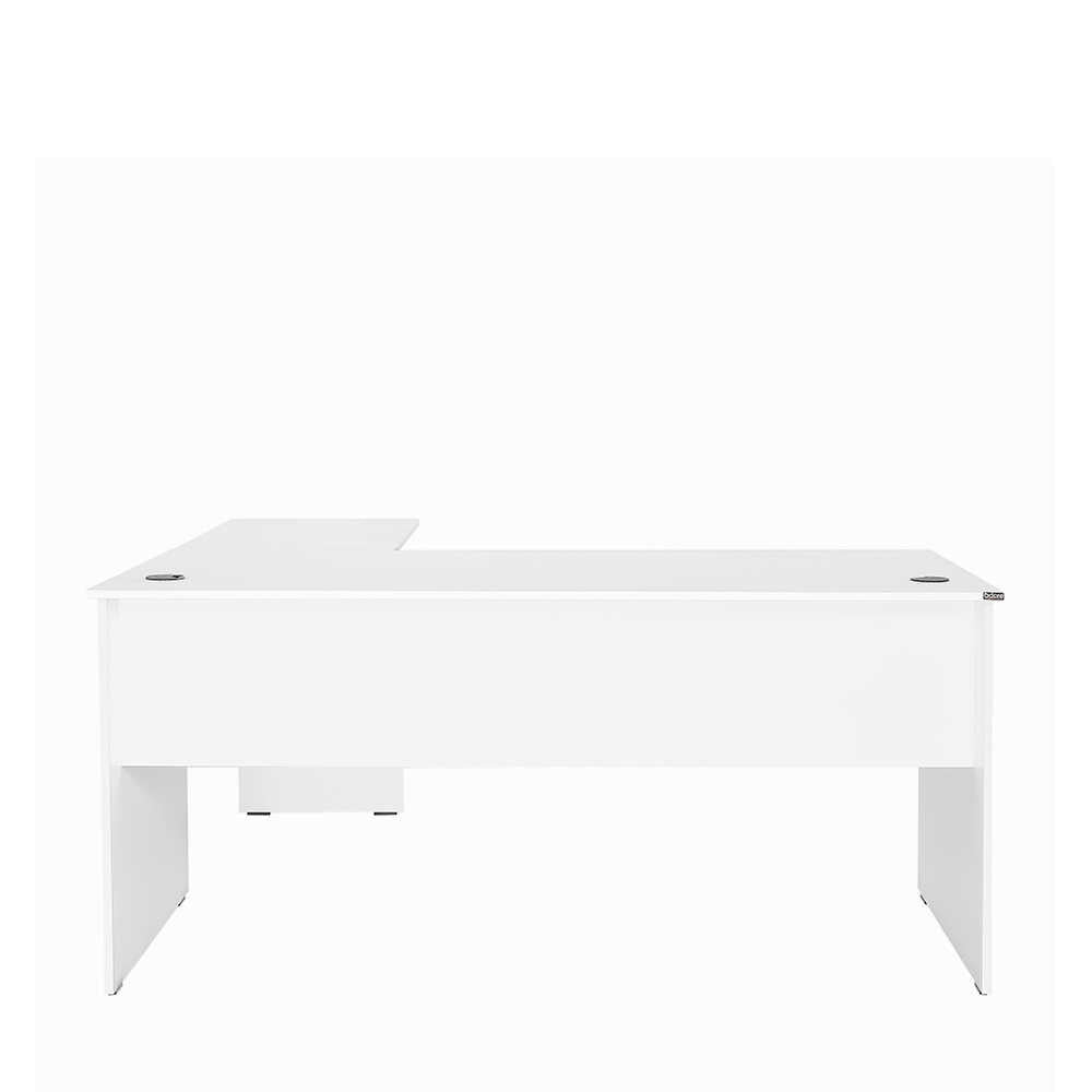 Rio Office Set L Shape Desk Diamond White RMS