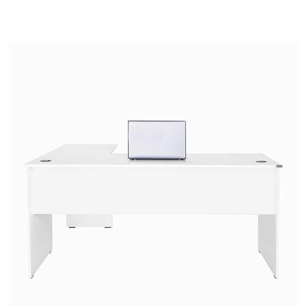 Rio Office Set L Shape Desk Diamond White RMS