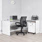 Rio Office Set L Shape Desk Diamond White RMS