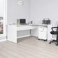 Rio Office Set L Shape Desk Diamond White RMS