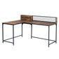 L-Shaped Computer Office Desk Space for Storage Roger