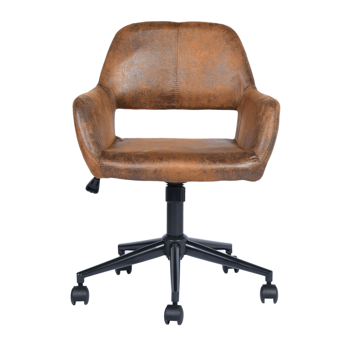Suede Upholstered Swivel Ergonomic Home Office Chair Armrest Ross