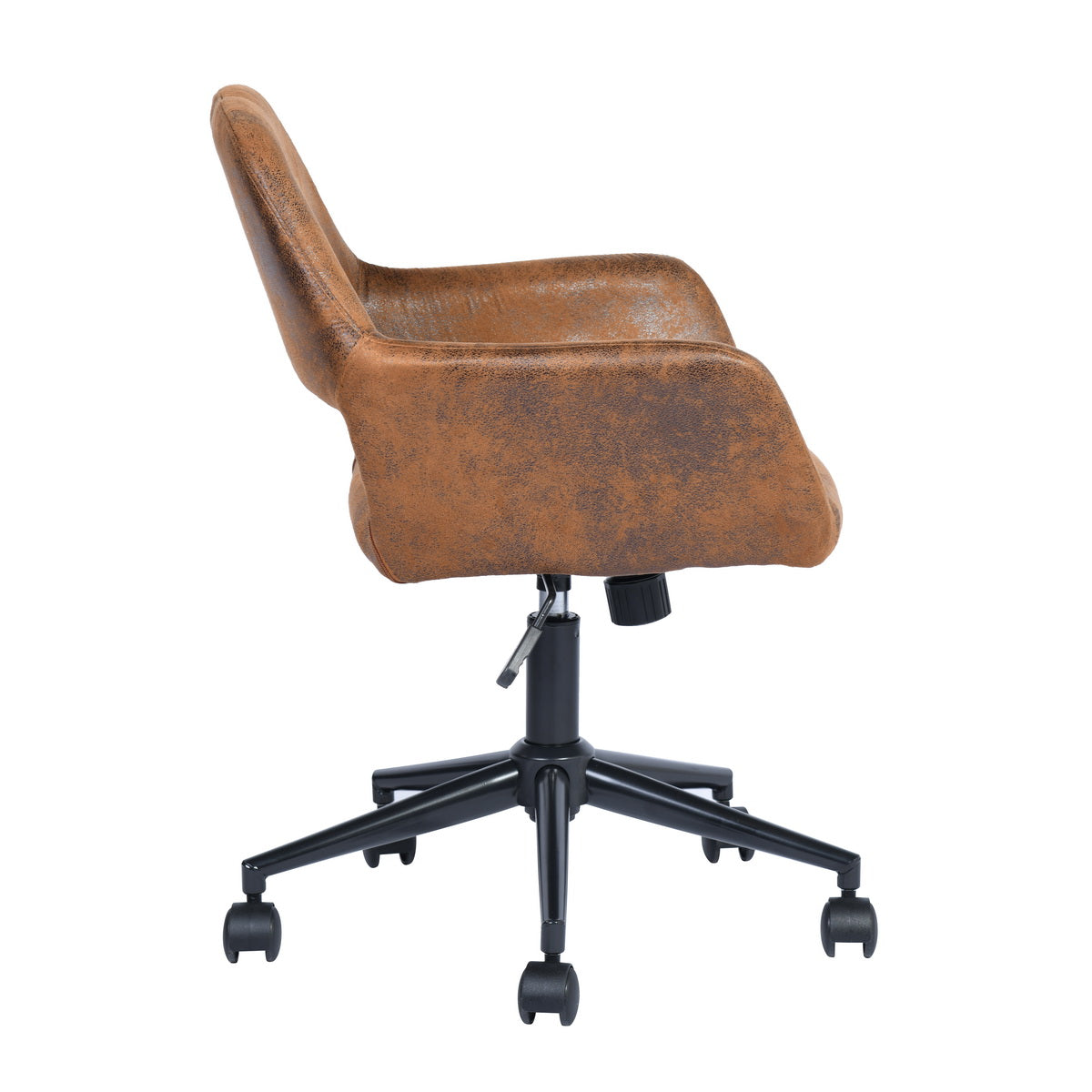 Suede Upholstered Swivel Ergonomic Home Office Chair Armrest Ross