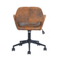 Suede Upholstered Swivel Ergonomic Home Office Chair Armrest Ross