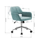 Velvet Upholstered Swivel Ergonomic Home Office Chair Armrest Ross