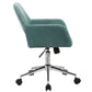 Velvet Upholstered Swivel Ergonomic Home Office Chair Armrest Ross