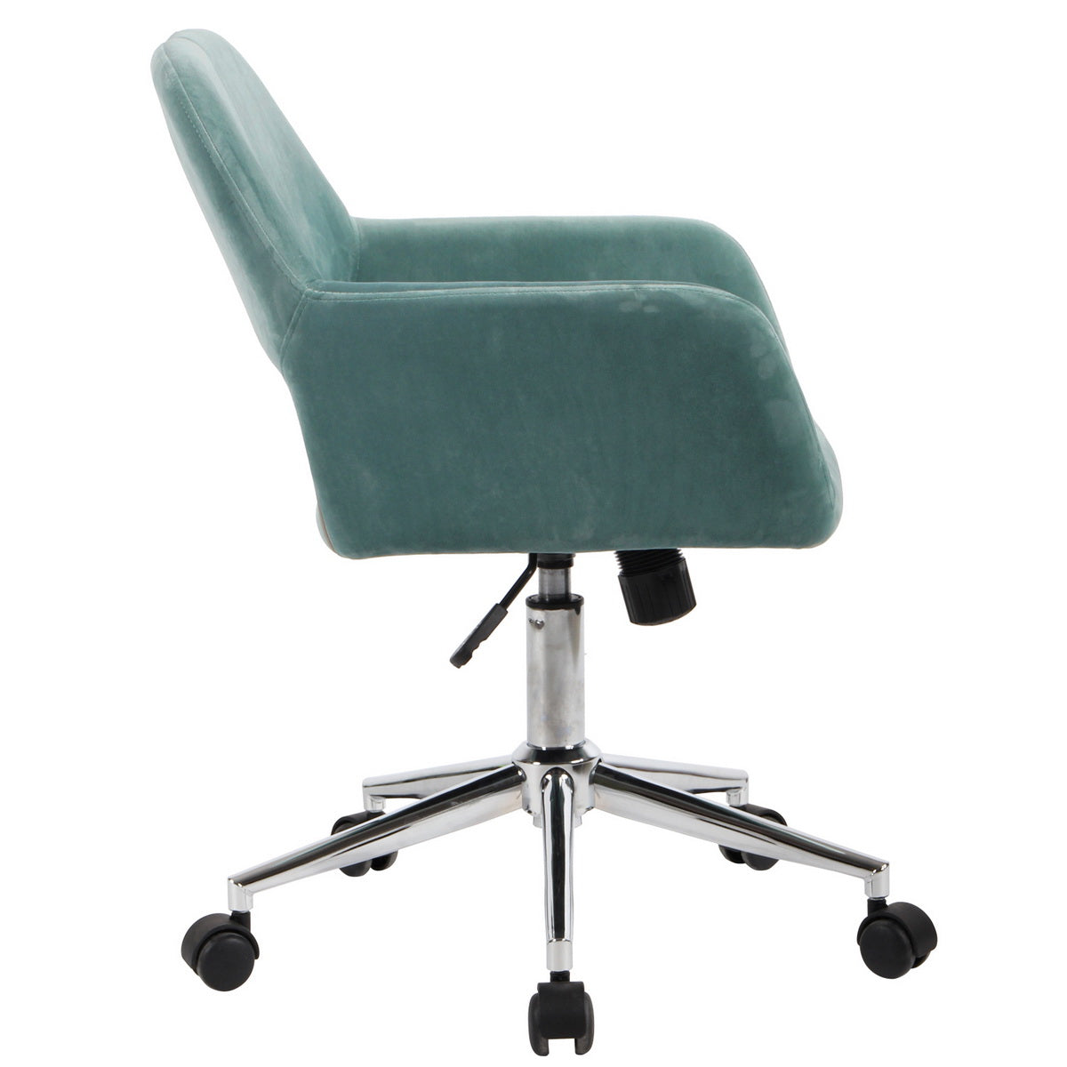 Velvet Upholstered Swivel Ergonomic Home Office Chair Armrest Ross