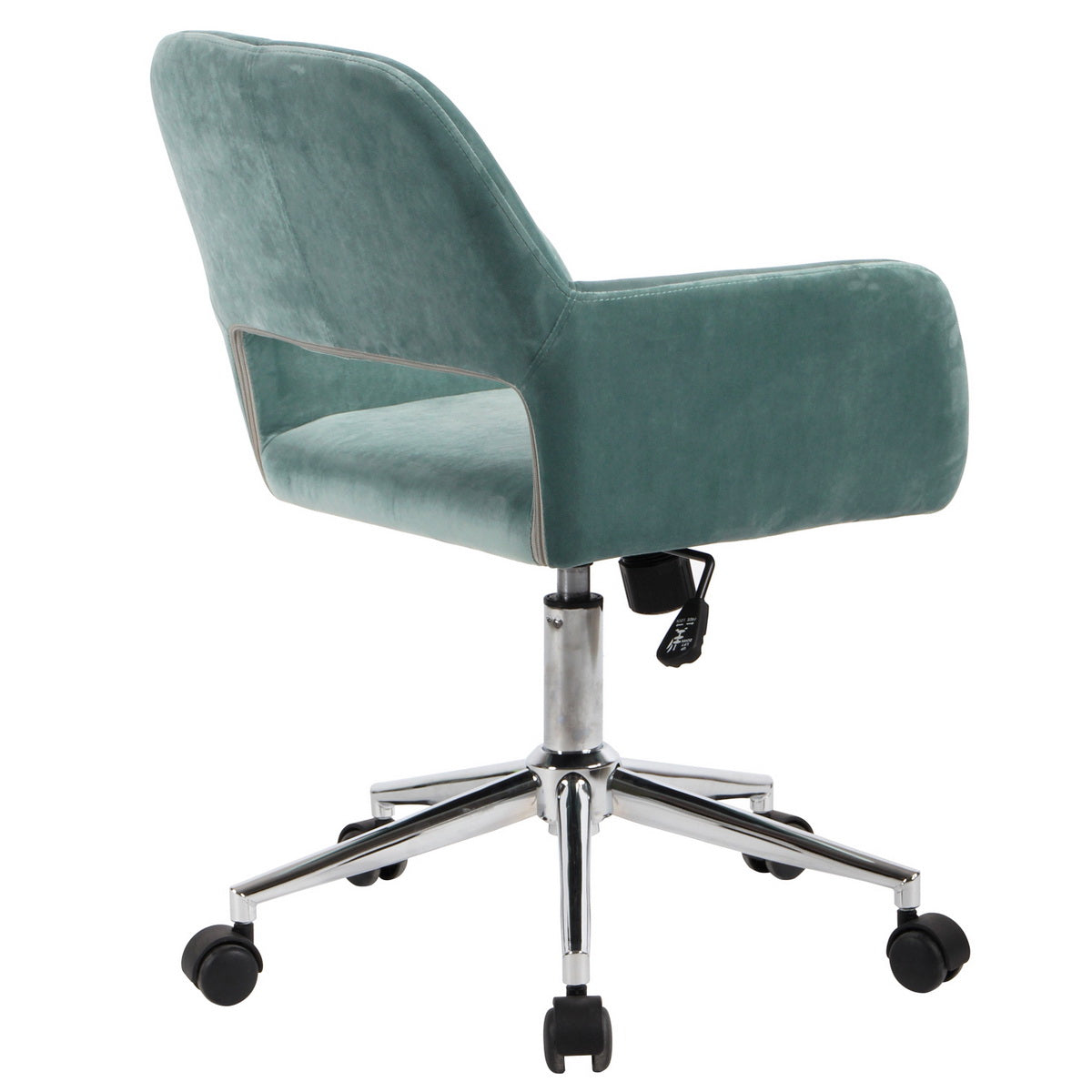 Velvet Upholstered Swivel Ergonomic Home Office Chair Armrest Ross