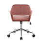 Velvet Upholstered Swivel Ergonomic Home Office Chair Armrest Ross