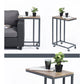 Sofa Side Table Narrow C Shaped for Bed Couch Rozelle