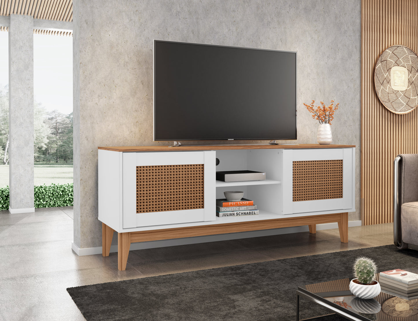 TV Stand Safira  White/Noce