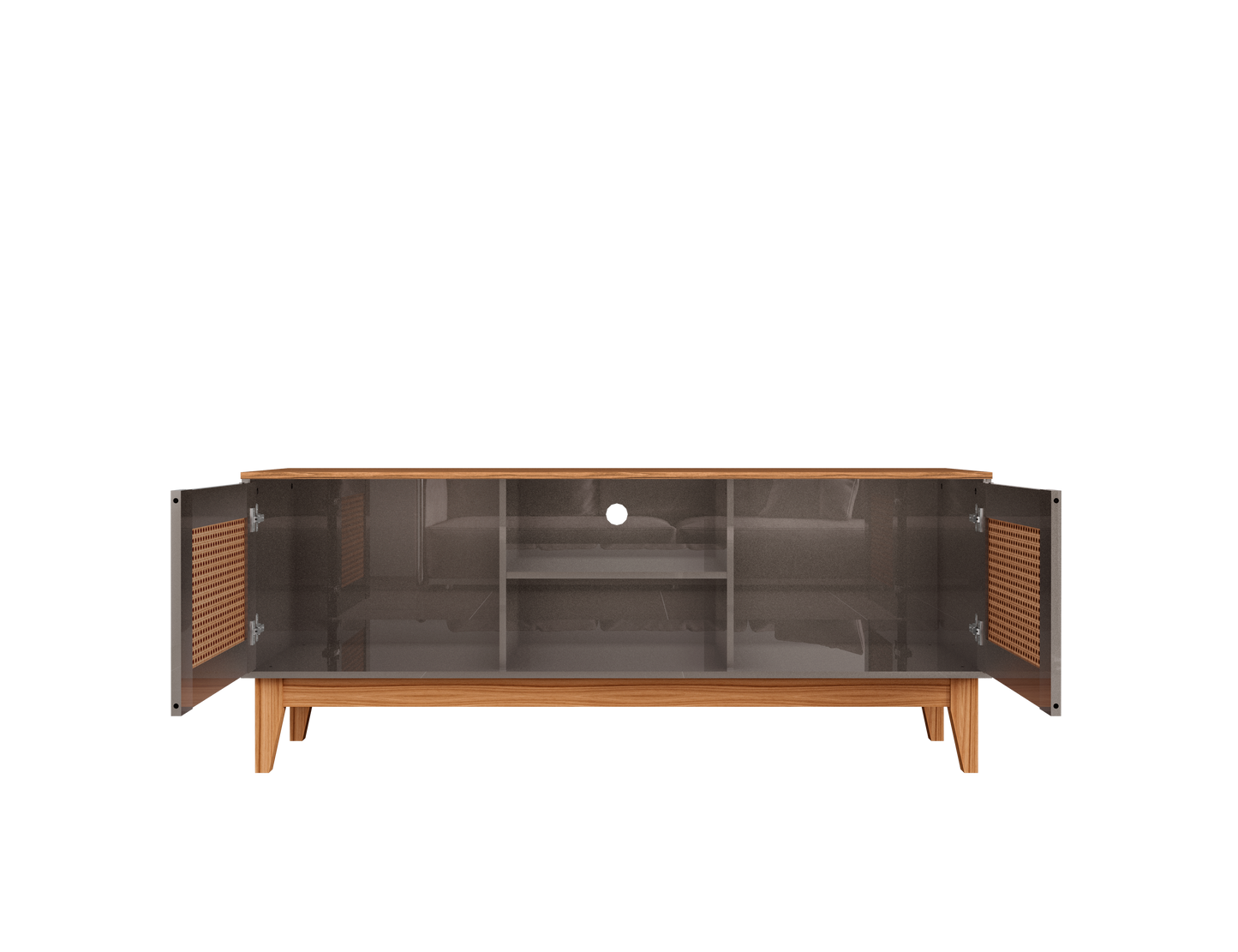 TV Stand Safira  Pearl Grey/Noce