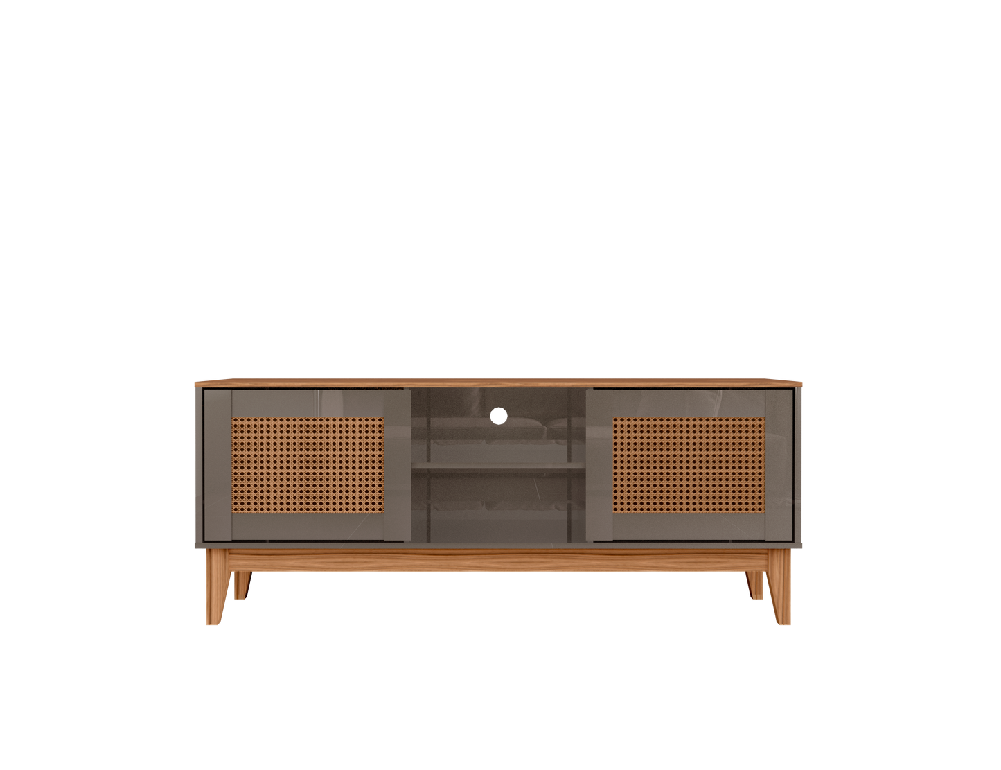 TV Stand Safira  Pearl Grey/Noce