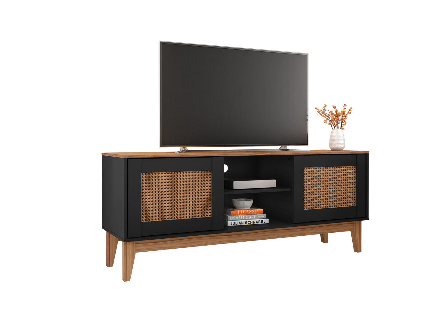 TV Stand Safira  Black/Noce