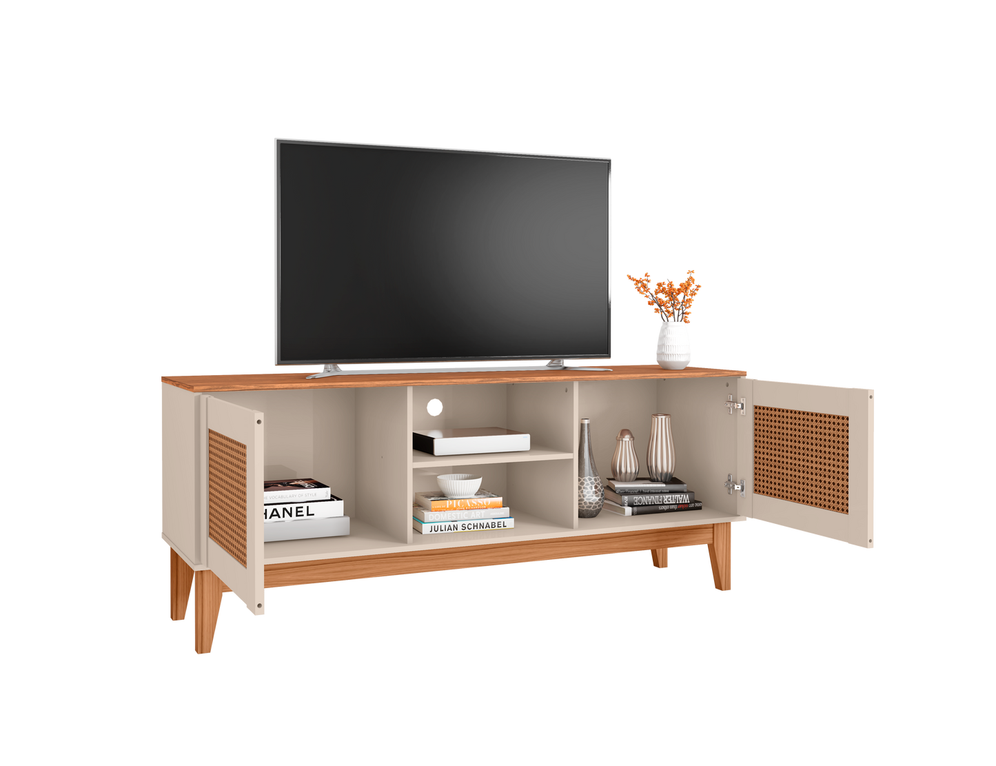 TV Stand Safira  Off White/Noce