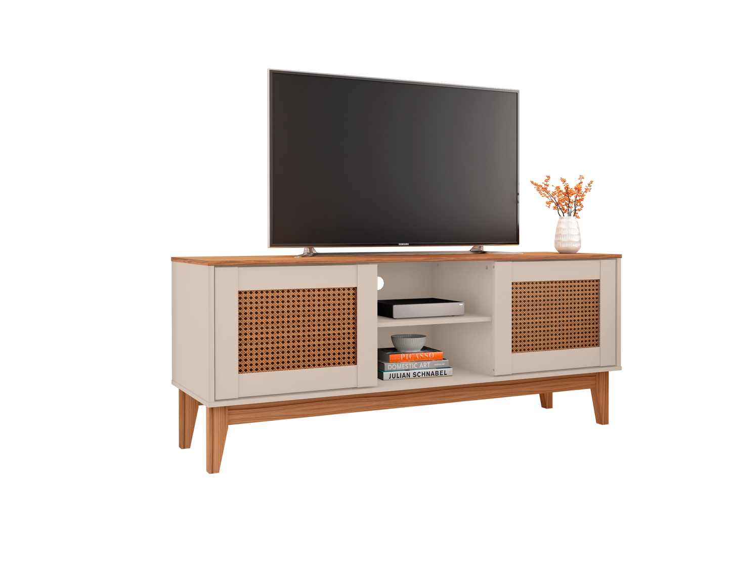 TV Stand Safira  Off White/Noce