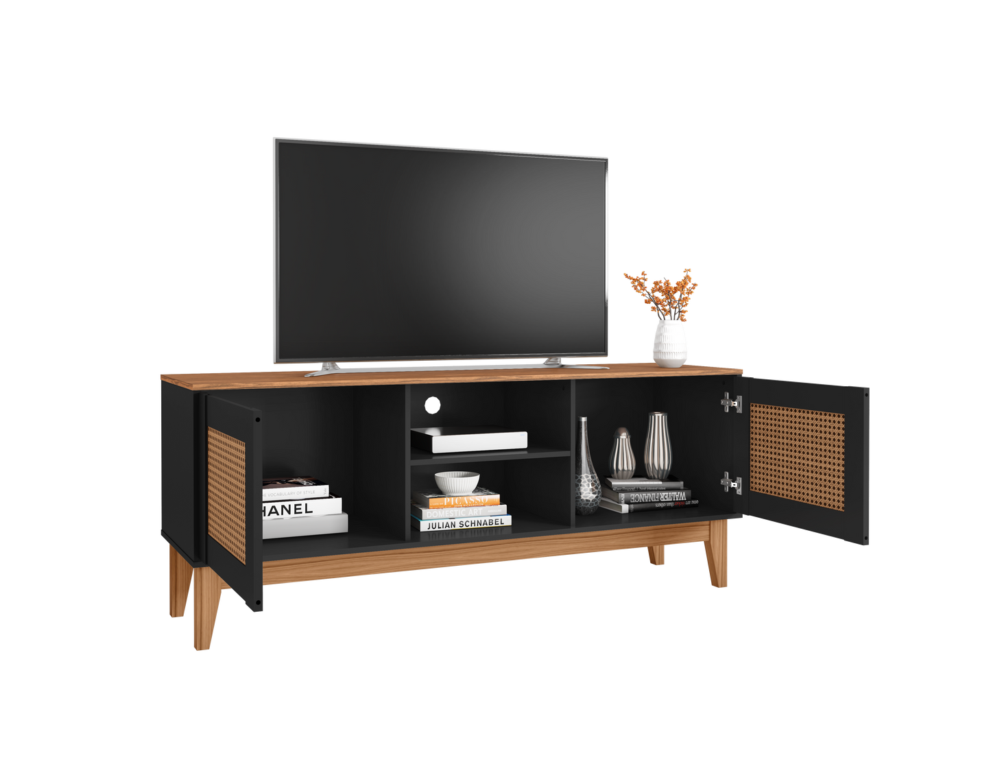 TV Stand Safira  Black/Noce