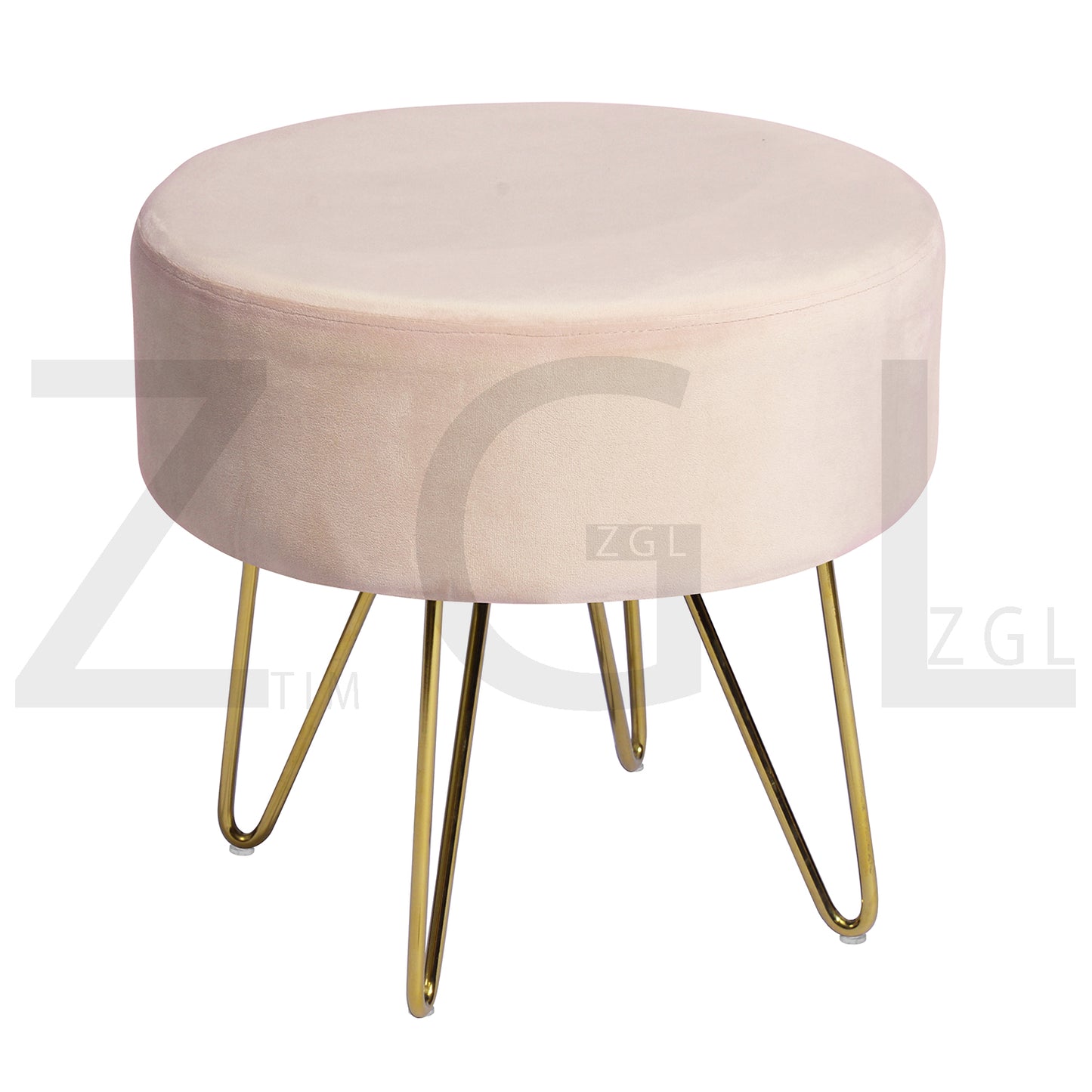 Ottoman Vanity Stool Footrest Stool Velvet Upholstered Saka