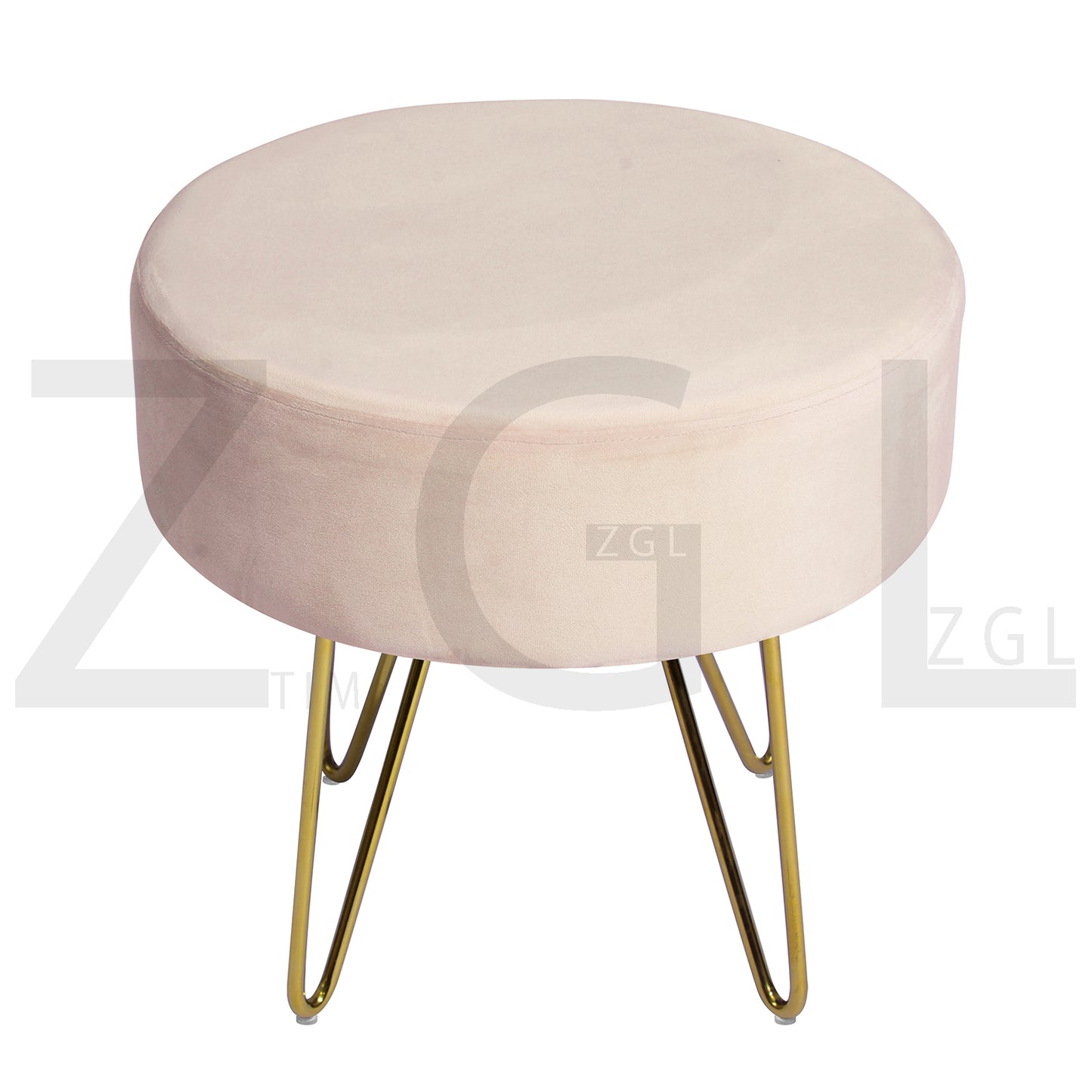 Ottoman Vanity Stool Footrest Stool Velvet Upholstered Saka